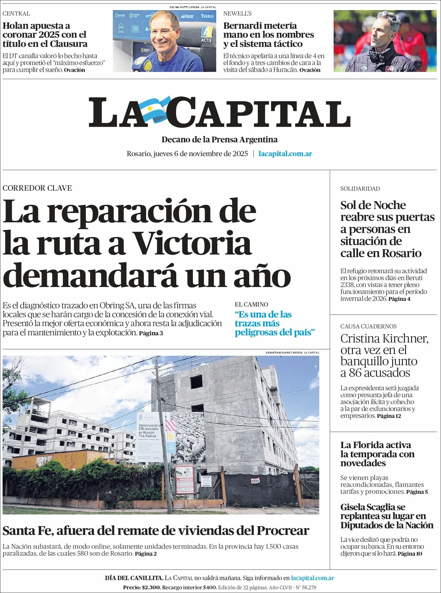 Evolucion Streaming | ROS 24 - Tapa del diario La Capital Rosario