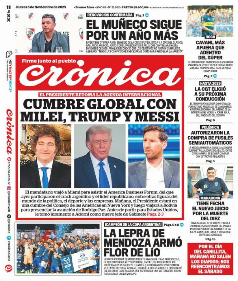 Evolucion Streaming | ROS 24 - Tapa del diario Crónica