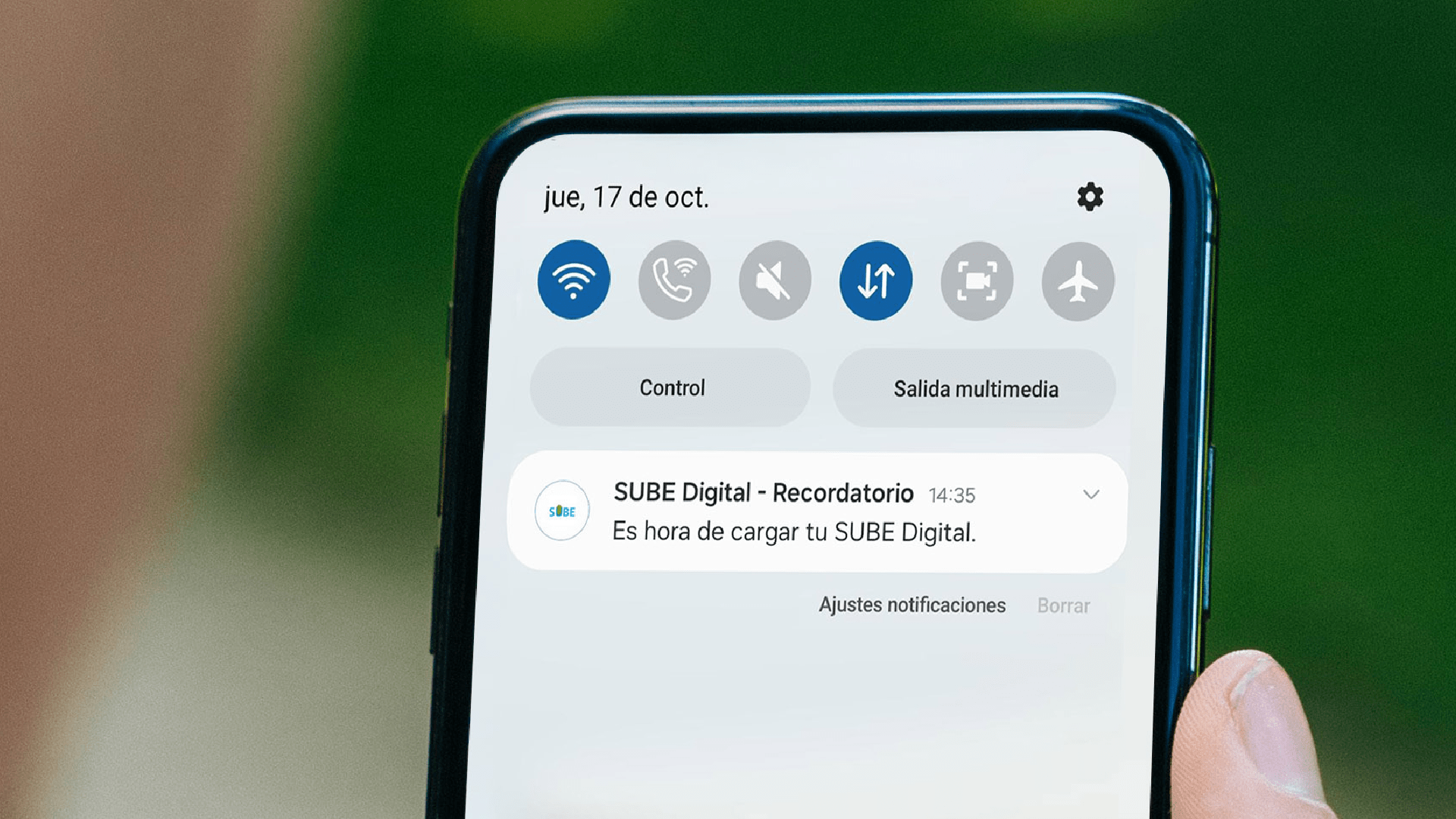 Cómo activar el recordatorio de la SUBE digital que avisa cuando el saldo está por agotarse.
